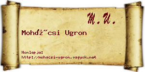 Mohácsi Ugron névjegykártya